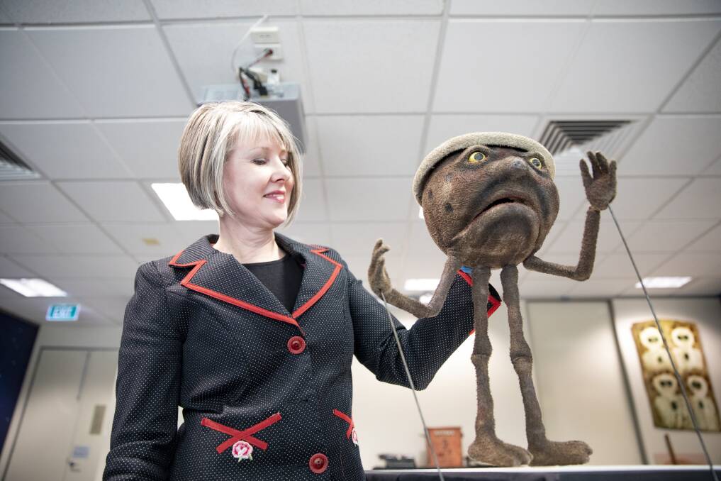 Michelle Newton-Edwards with Albert, The Magic Pudding. Photo: Sitthixay Ditthavong