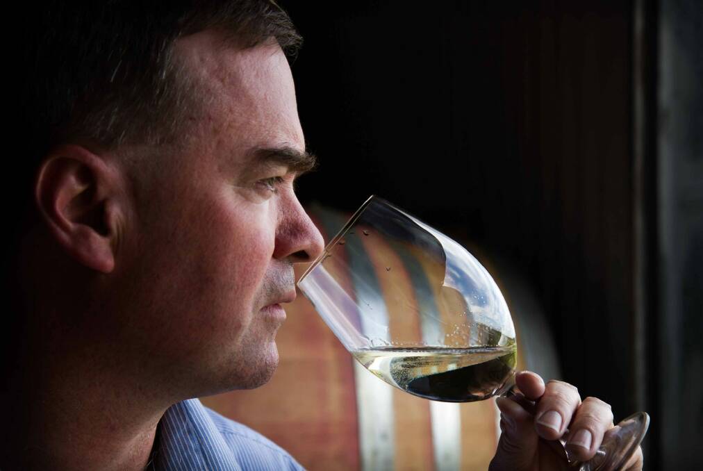 Winner: Clonakilla chief winemaker and CEO Tim Kirk with his riesling. Photo: David Reist
