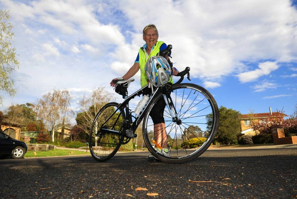 Mrs Hobbs hopes the new road safety laws will make it clearer to drivers and cyclists how they can share the road safely.  Photo: Melissa Adams MLA
