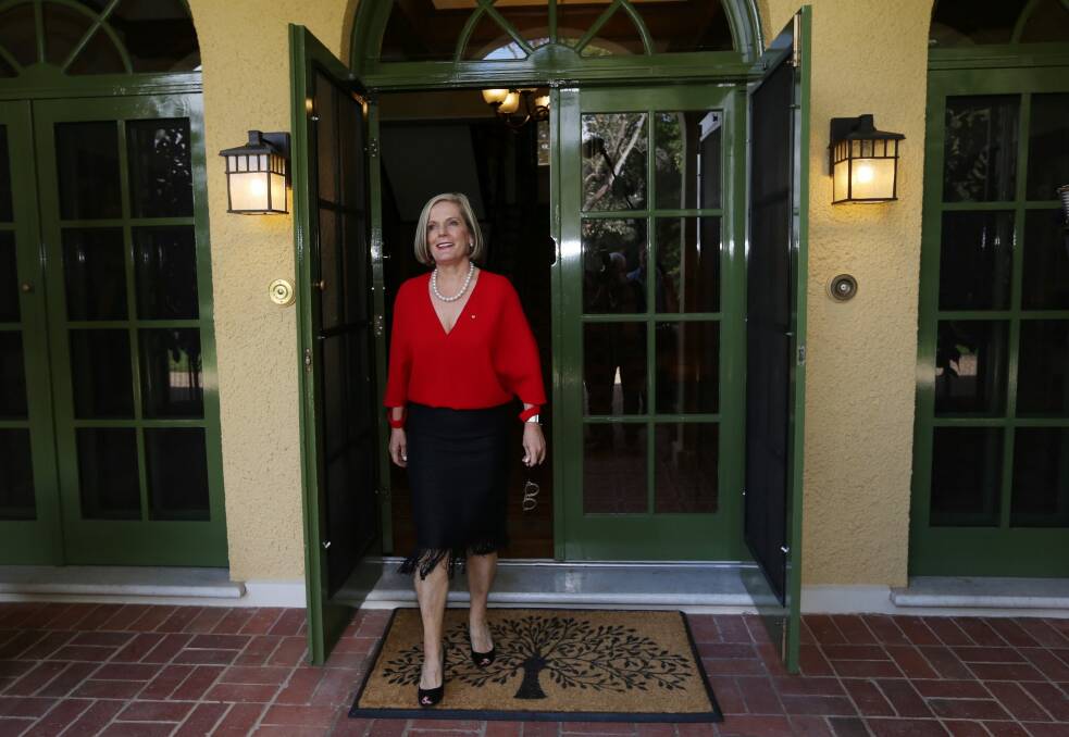 Lucy Turnbull shows off the restored Lodge in Canberra.  Photo: Andrew Meares