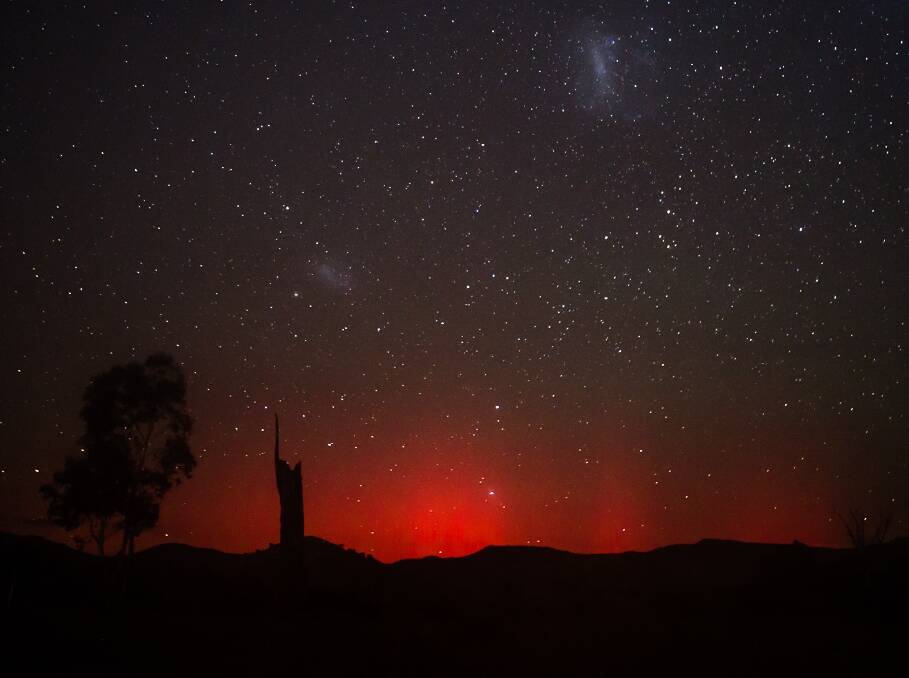 Aurora Australis captured on March 12 over Canberra. Photo: Ian Williams