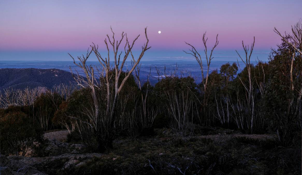 At the summit of Mt Coree at sunset. Photo: Adrian Bradley