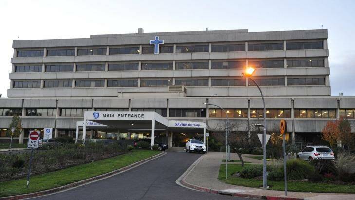 Financial doldrums: Calvary Hospital posted a $4.9 million deficit last financial year, down from a $1.1 million surplus in 2012-13.  Photo: Melissa Adams