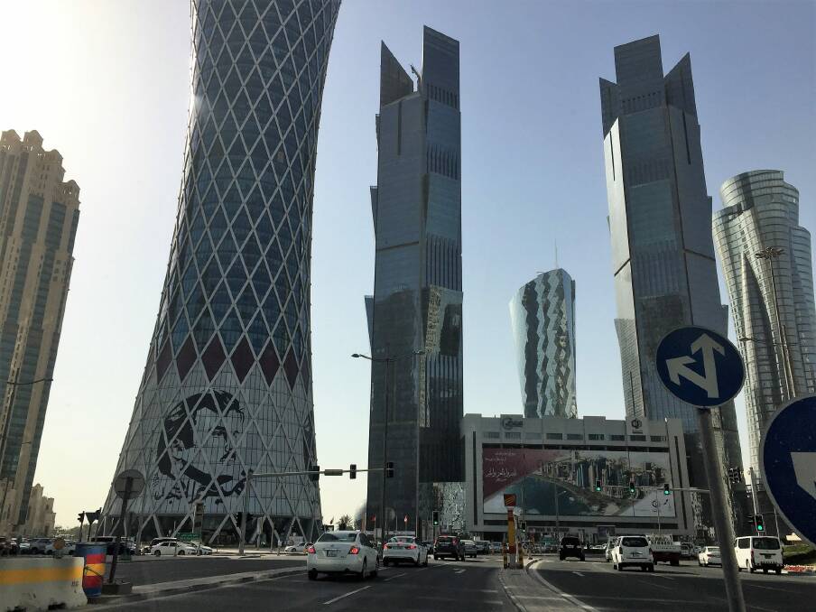 Doha is full of futuristic skyscapers.  Photo: Katie Burgess