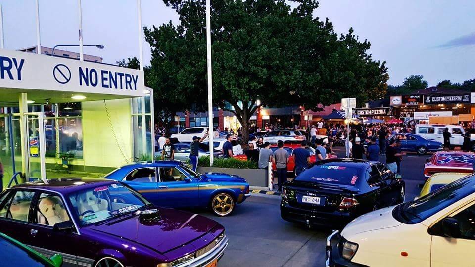 It has been a long-time ritual for car enthusiasts to gather in Braddon to show off their vehicles during Summernats. This scene is from 2015. Photo: Chris Assogna