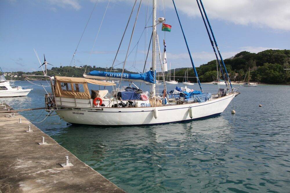 Chimere tied up in Port Vila after the first leg of its mission Photo: Rpss Peake