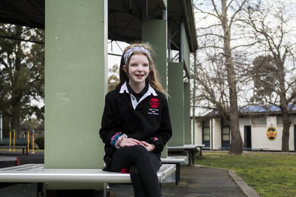 12 year old Molly Browne, who has a rare chromosome condition as well as epilepsy, needs a learning support unit but, as her family live over the border, they've been told she can only access mainstream education Photo: Dion Georgopoulos