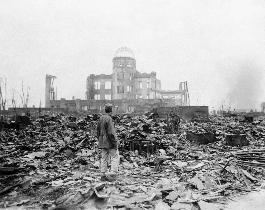 The devastation left in the aftermath of the atomic bomb dropped on Hiroshima, Japan, in 1945. Photo: Stanley Troutman