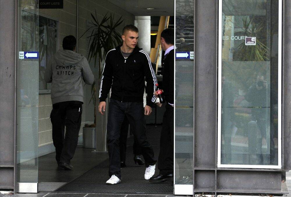 Accused: Danny Klobucar outside ACT Magistrates Court earlier this year. 