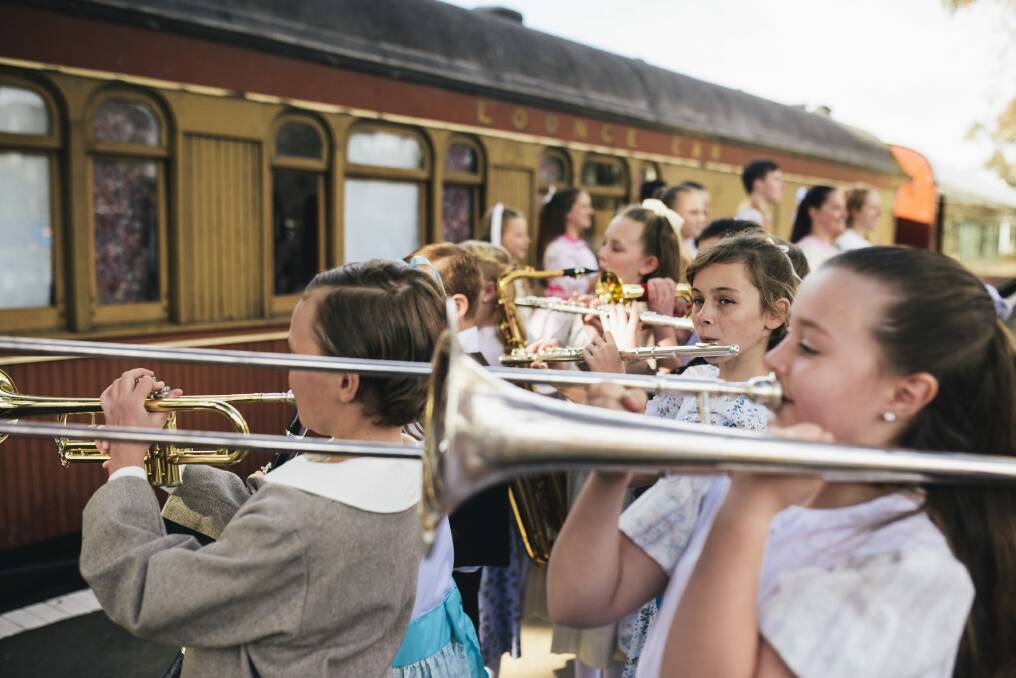 Children at the media launch of <i>The Music Man<i>. Photo: Rohan Thomson