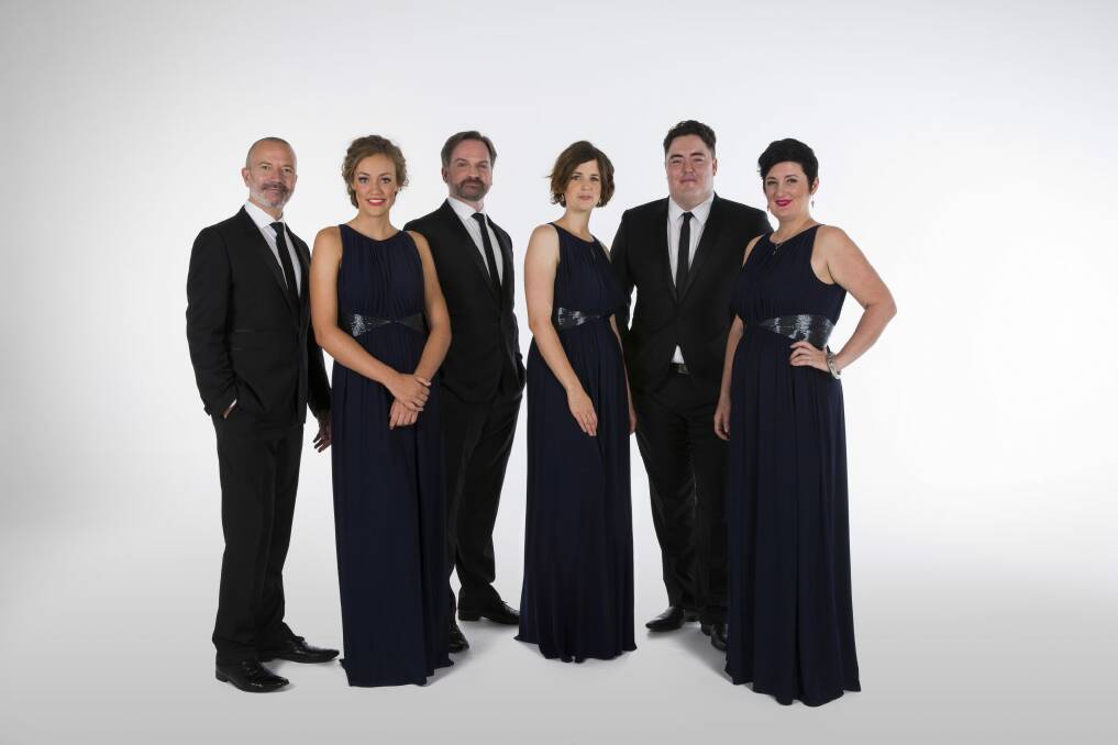 The Song Company 2015 (from left): Mark Donnelly, Hannah Fraser, Richard Black, Susannah Lawergren, Andrew O'Connor, Anna Fraser. Photo: Simon Gorges