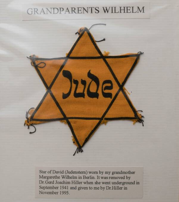 The Jewish Badge (Judenstern) that was worn by Peter's grandmother Margarethe Wilhelm.  Photo: Jamila Toderas