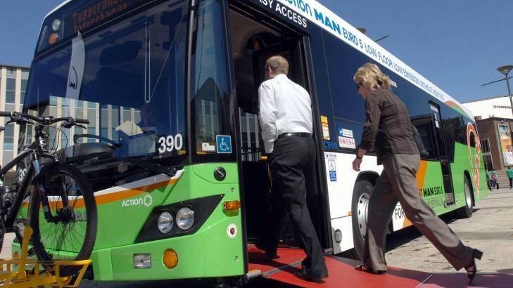 On the go: Canberra residents are indicating they like a new information system that  allows users to track bus departure times for services, including on routes and individual stops.  Photo: Graham Tidy