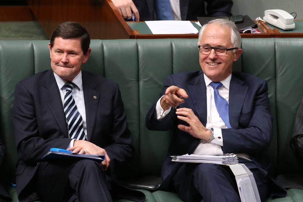 Kevin Andrews alongside Malcolm Turnbull when they were both on the front bench. Photo: Andrew Meares