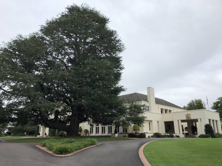 A current view of Government House and the deodar tree under which, according to local legend, both a boy and a diamond are buried. Photo: Tim the Yowie Man