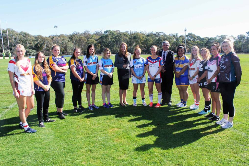 Mark Vergano and Yvette Berry launch the women's league tag competition in Canberra. Photo: Supplied