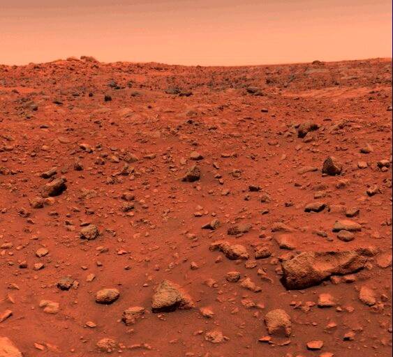 The first colour image of Mars taken on the planet itself, from the Viking Lander 1 in 1976.   Photo: NASA Planetary Photo Journal Collection 