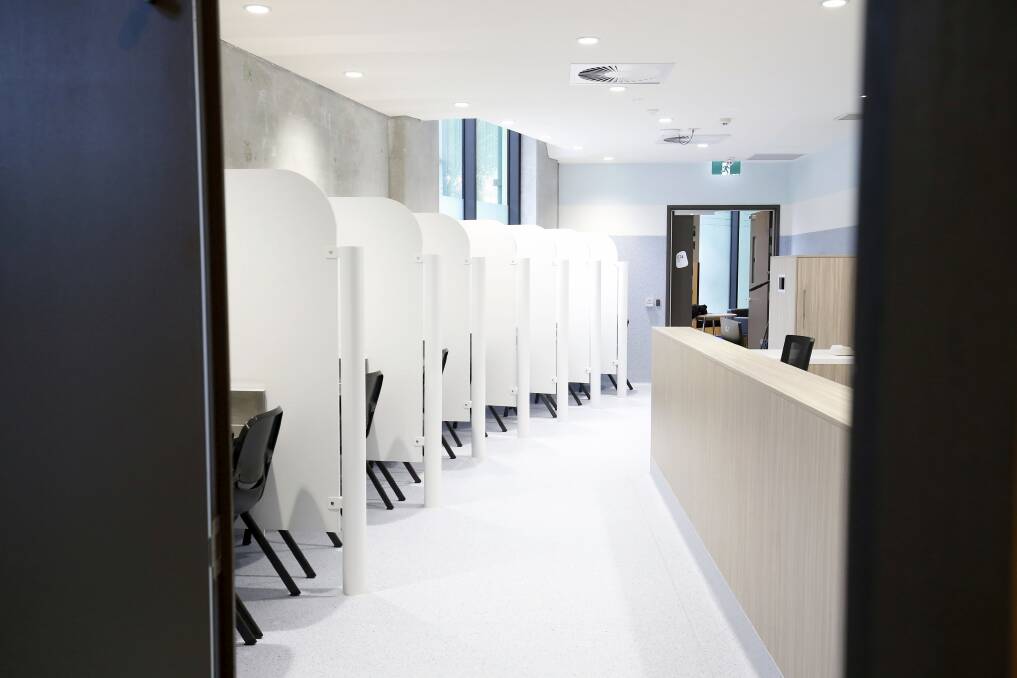 A safe injecting room in Melbourne. Photo: Darrian Traynor