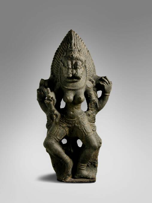 The 12th century statue of the Hindu goddess Pratyangira. Photo: National Gallery of Australia