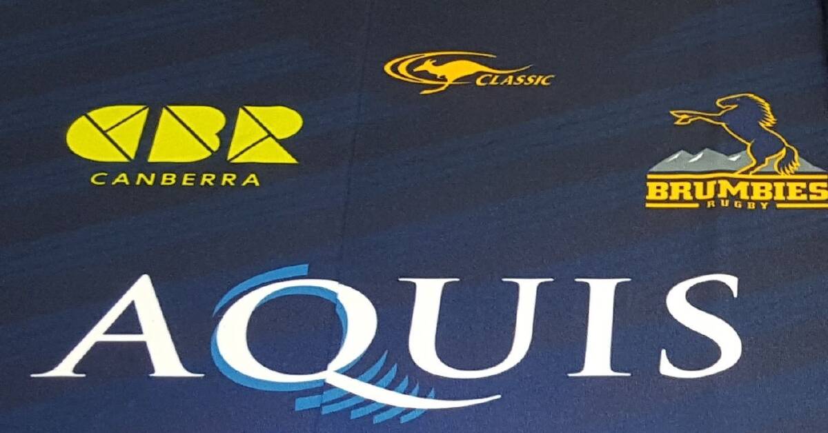 Sneak peak of the ACT Brumbies' 2016 Super Rugby jersey, which will be launched on Tuesday. Photo: Supplied