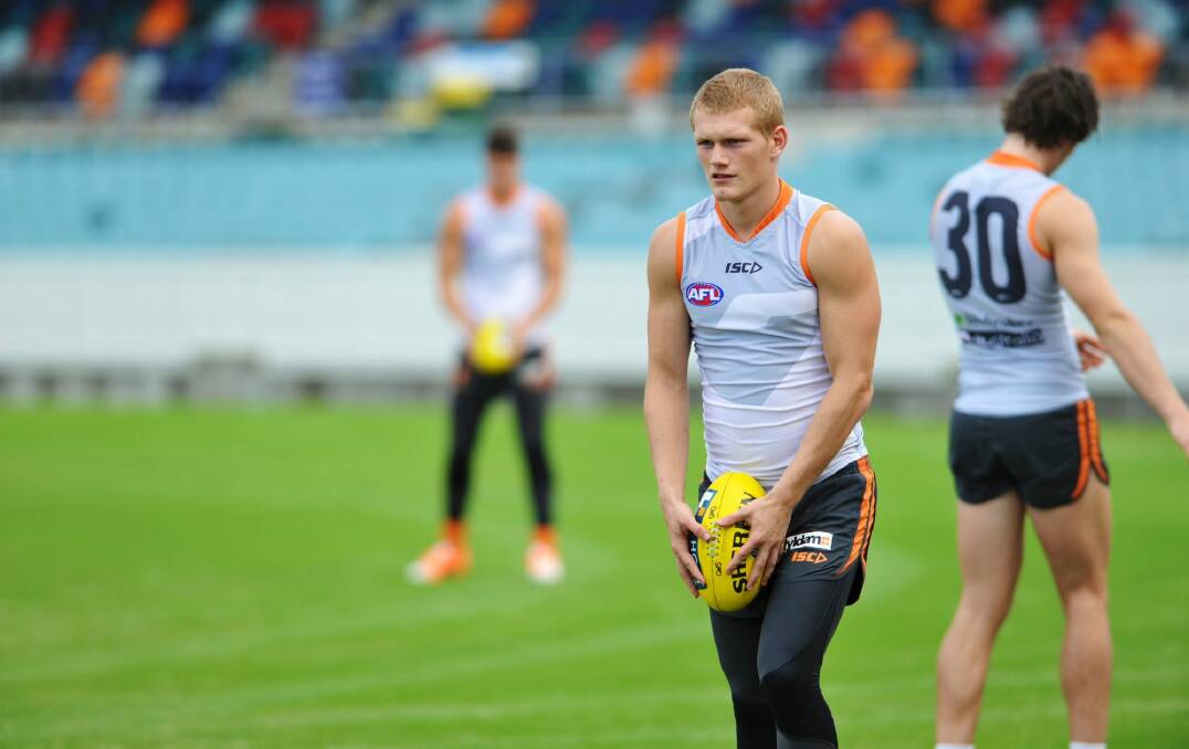 Here's your chance to meet the GWS Giants players at a training session. Photo: Graham Tidy