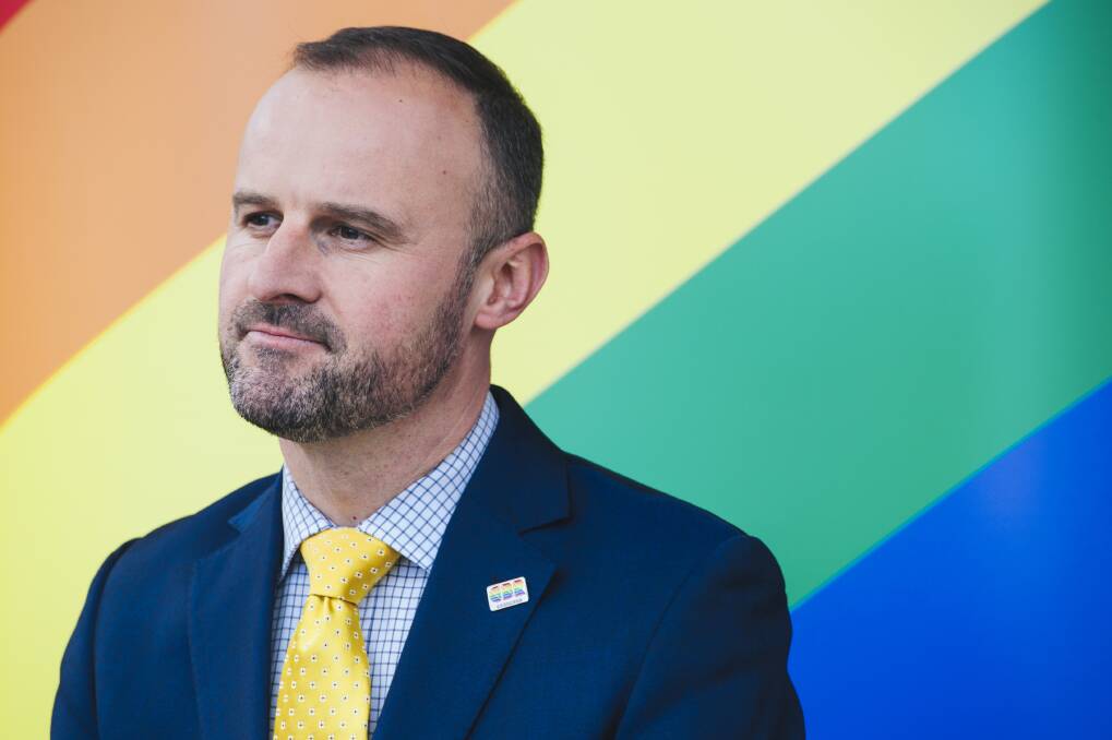 Chief Minister Andrew Barr, who is pushing for the change to Labor's national platform. Photo: Rohan Thomson