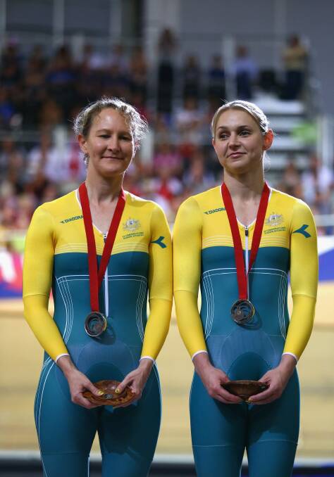 Brandie O'Connor and Breanna Hargrave with their bronze medals. Photo: Getty Images