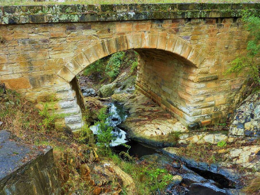 1839 convict built stone bridge at the Derrick VC Rest Area.  Photo: Tim the Yowie Man