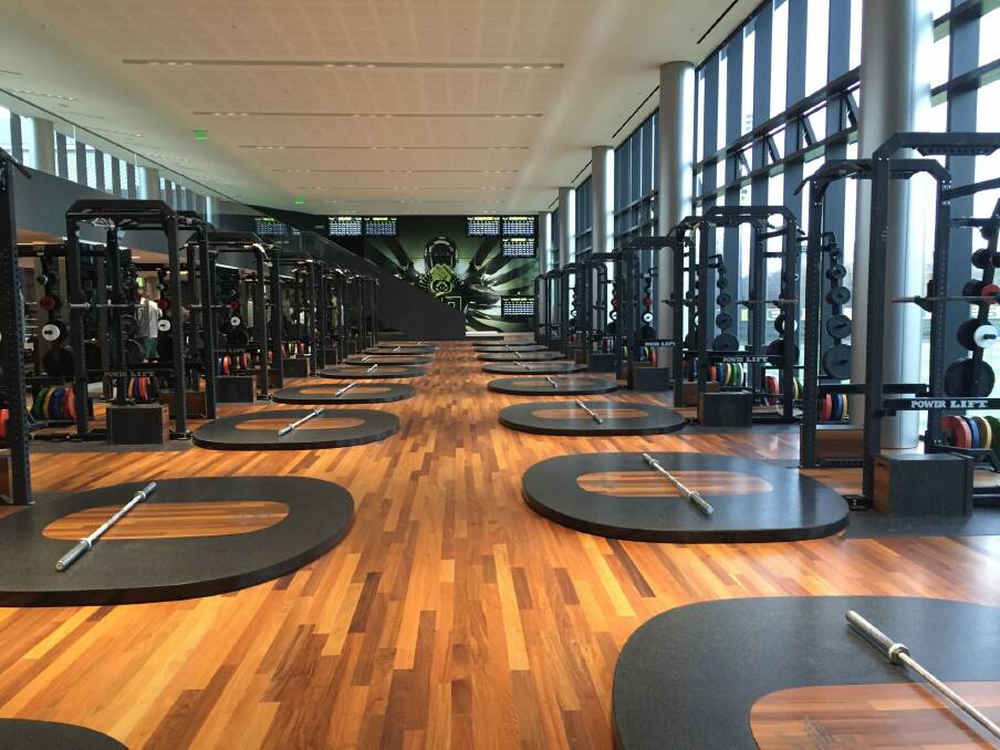 The state of the art gym at the University of Oregon, home of the Ducks. Photo: Supplied