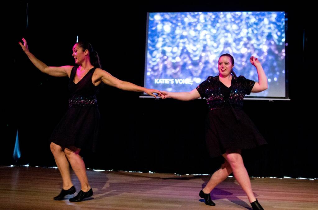 Liz Lea and Katie Senior in That extra 'some, Belconnen Arts Centre, 2017.  Photo: Lorna Sim Photography