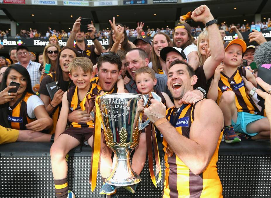 Pumped up: Luke Hodge celebrates the win. Photo: Getty Images