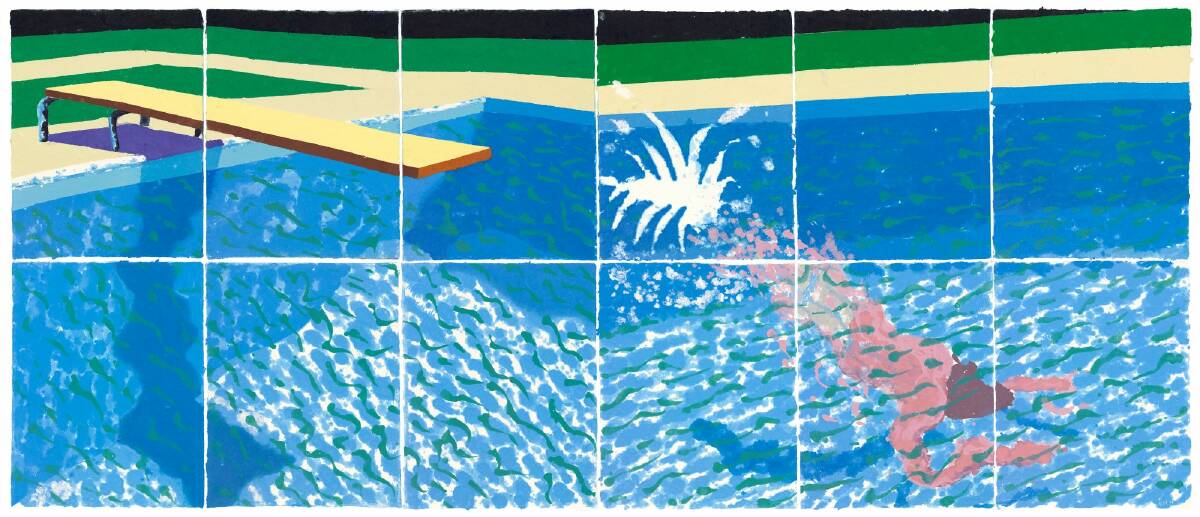 David Hockney, A diver, paper pool 17 1978. Photo: National Gallery of Australia 