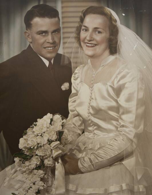 Alan and Sylvia Kelly on their wedding day.

