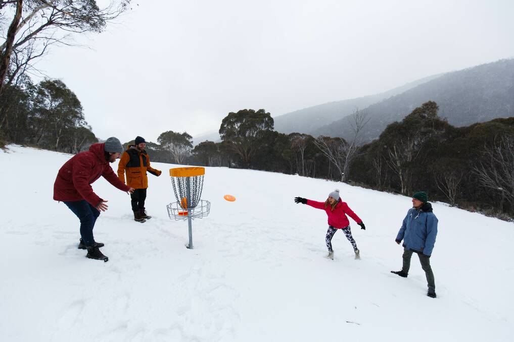 Try your a round of Frolf at Thredbo these holidays. Photo: Supplied