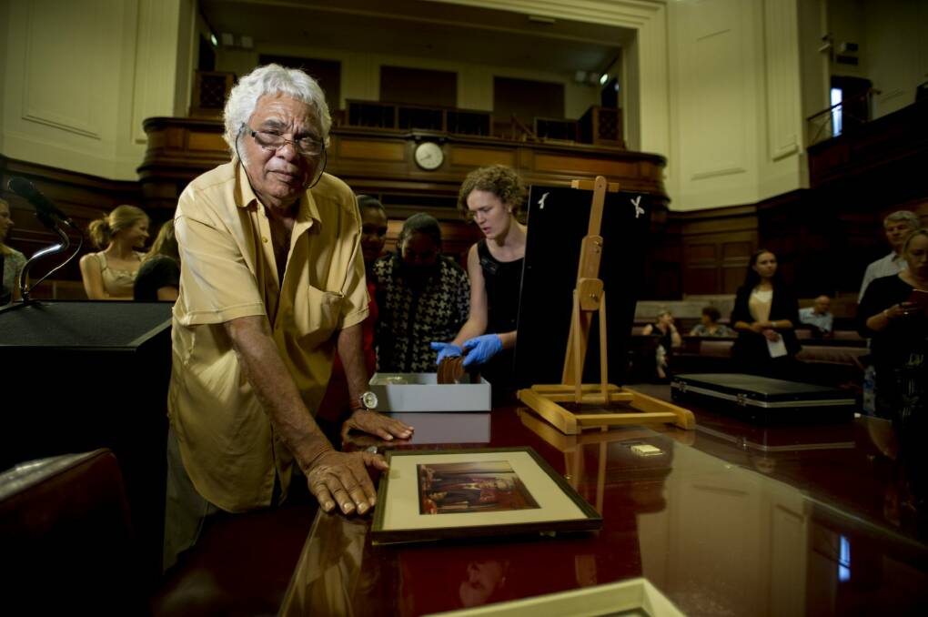 Neville Bonner's son, Alfred Bonner, at the Museum of Australian Democracy at Old Parliament House.
 Photo: Jay Cronan
