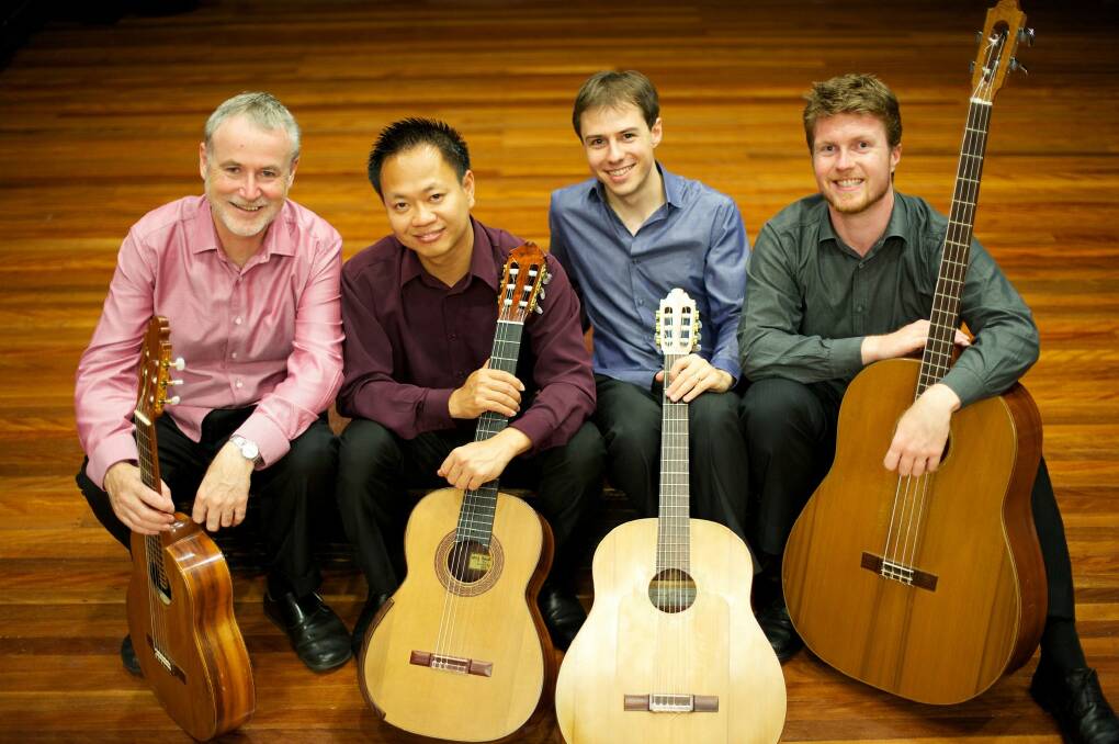 Guitar Trek is, from left, Tim Kain, Minh Le Hoang, Bradley Kunda and Matt Withers. Photo: Jimmy Walsh