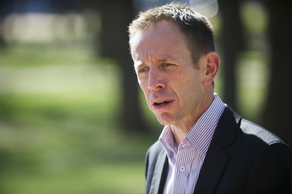 ACT Greens leader Shane Rattenbury has outlined his support for pill testing trials. Photo: Rohan Thomson