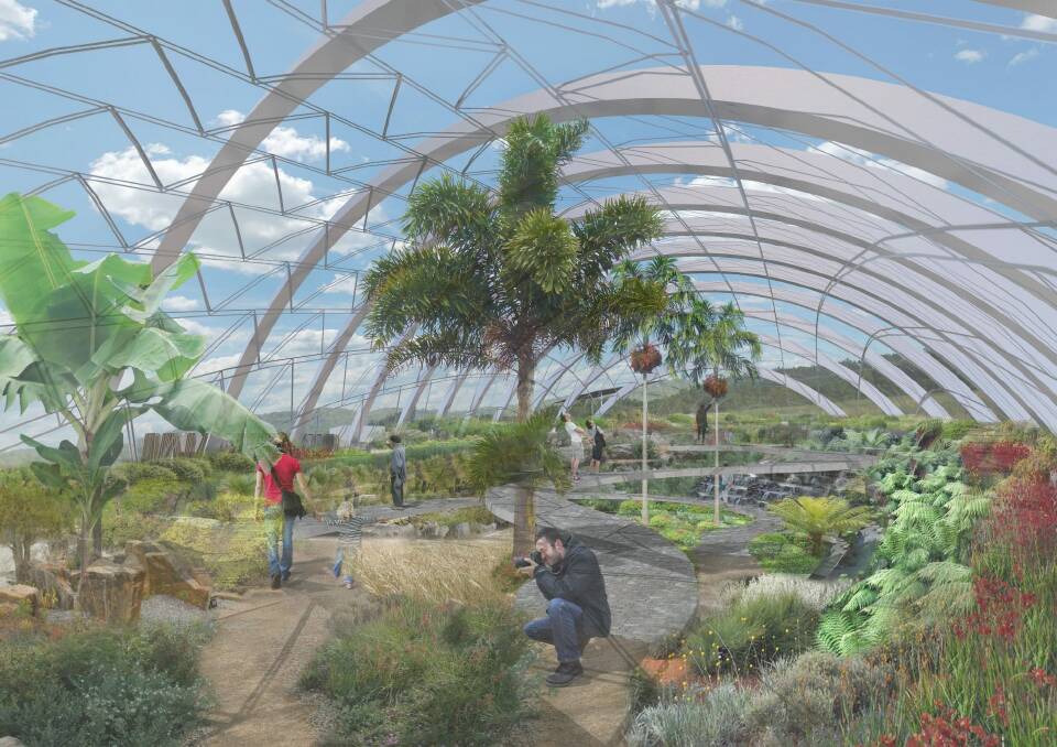 An artist's impression of the conservatory from the Australian National Botanic Gardens' master plan.