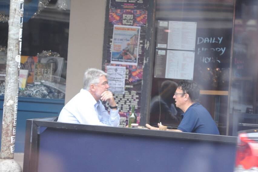 Nino Napoli and John Allman on Brunswick Street, discussing the IBAC probe. The conversation was recorded.