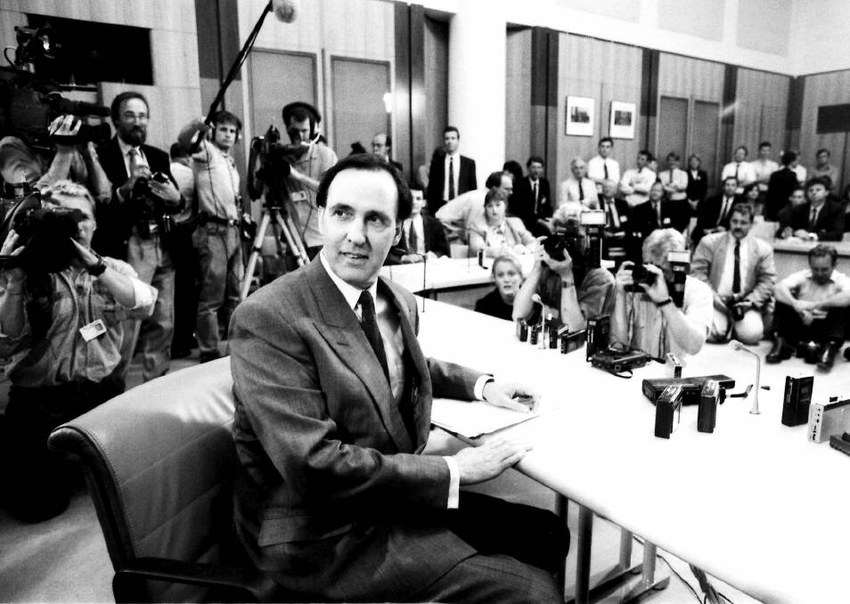 Former federal treasurer Paul Keating, pictured after his successful leadership challenge in 1991, wanted the Hawke government to cut ACT's federal funding.