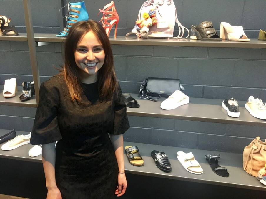 Alicia Xyrakis inside her new Braddon shoe and accessories store, Peachy Keen. Photo: Jil Hogan