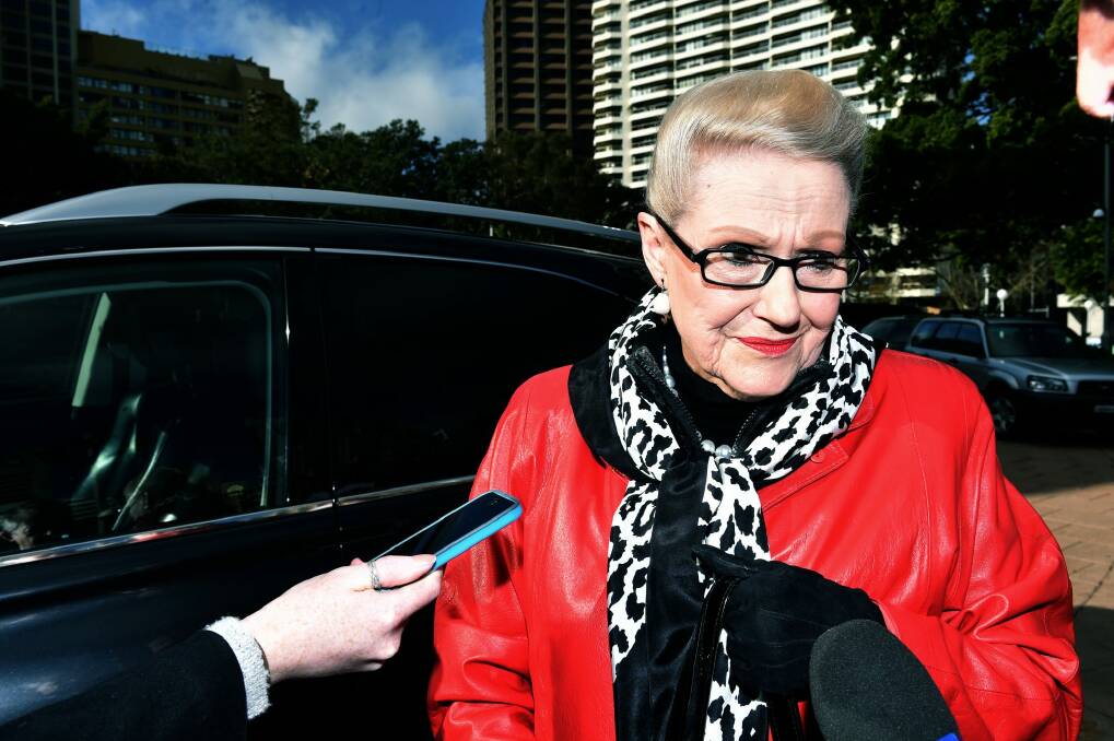 Bronwyn Bishop attends a memorial service at the Sydney War Memorial on Sunday to commemorate the Battle of Fromelles.
  Photo: Steven Siewert