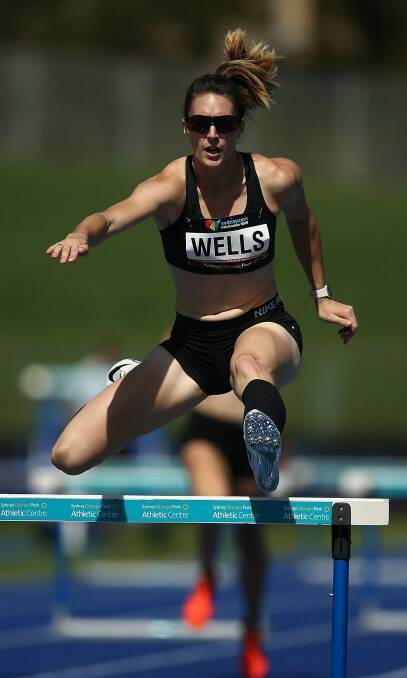 Lauren Wells won her 10th national 400m women's hurdles crown. Photo: Getty Images