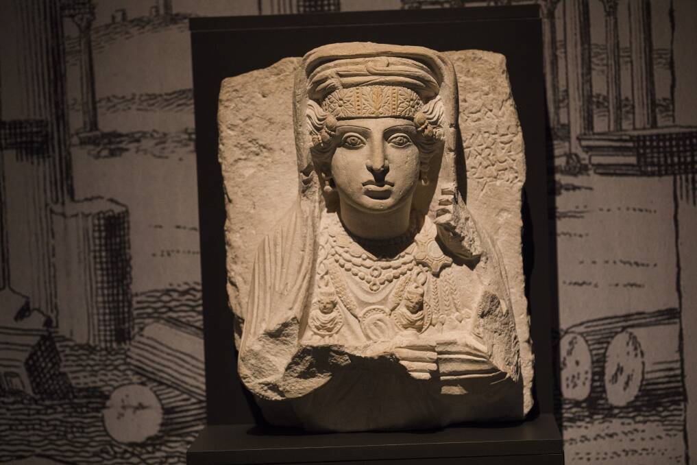Funerary relief of a woman from 200–273 CE. Photo: Jamila Toderas