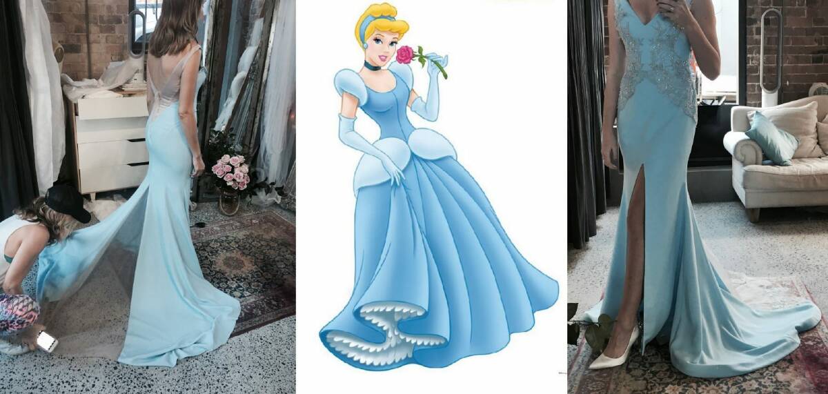 The dress Georgia wore to the ball was inspired by Cinderella. Photo: Supplied