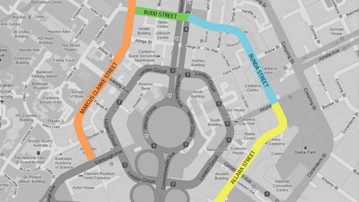 On the way ... a map of the planned $6 million Civic Cycle Loop.