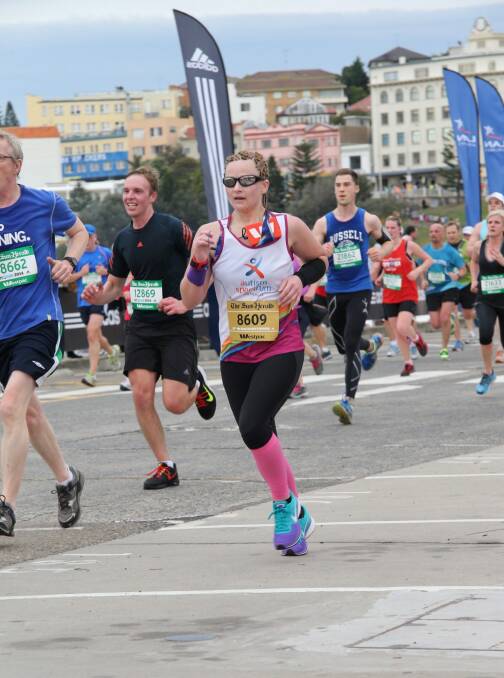 Erin Swain had completed several marathons and ran weekly with a running club before her pacemaker was inserted last year. Photo: Marathon Photos