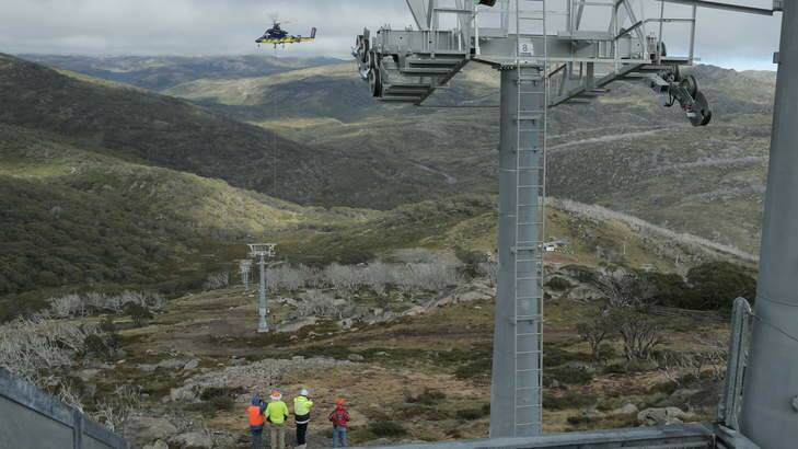 The new Freedom Quad Chairlift at Guthega at the Perisher resort will have the capacity to move 2400 people each hour. Photo: Supplied