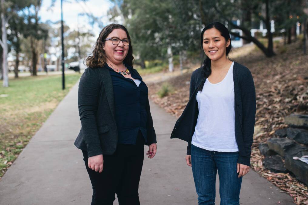 Occupational therapy lecturer Daniela de Castro (left) and student Anna Ye believe the senior speed dating event is the first of its kind in Australia. Photo: Rohan Thomson