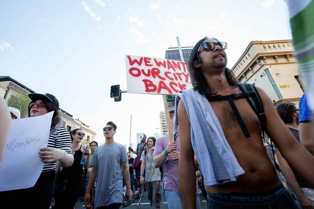 Thousands of Canberrans are expected to hit the streets on July 30 to protest against proposed changed to liquor licensing  months after Sydney protesters marched to "unlock Sydney". Photo: Michele Mossop